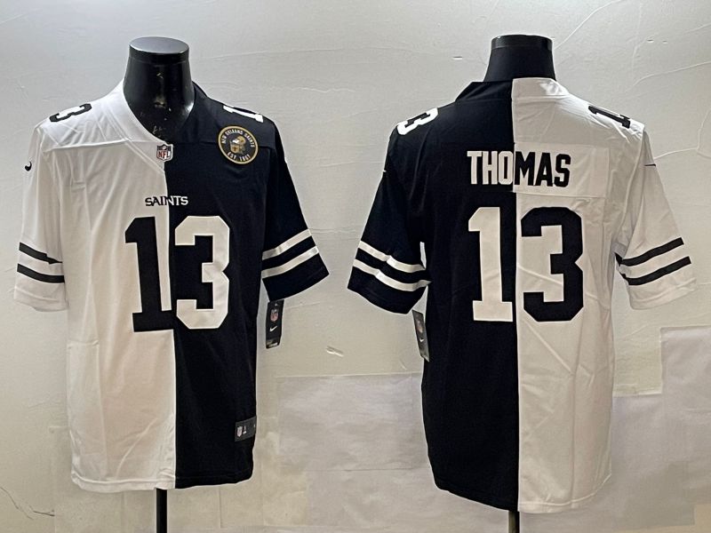 Men New Orleans Saints #13 Thomas White Black Fashion 2025 Nike Limited NFL Jersey style 5->new orleans saints->NFL Jersey